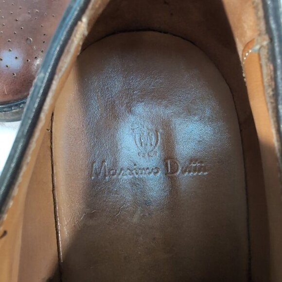 Massimo Dutti Brown Leather Wingtip Brogue Dress Shoes – Men’s EU 44 US 10.5–11 - Picture 4 of 12